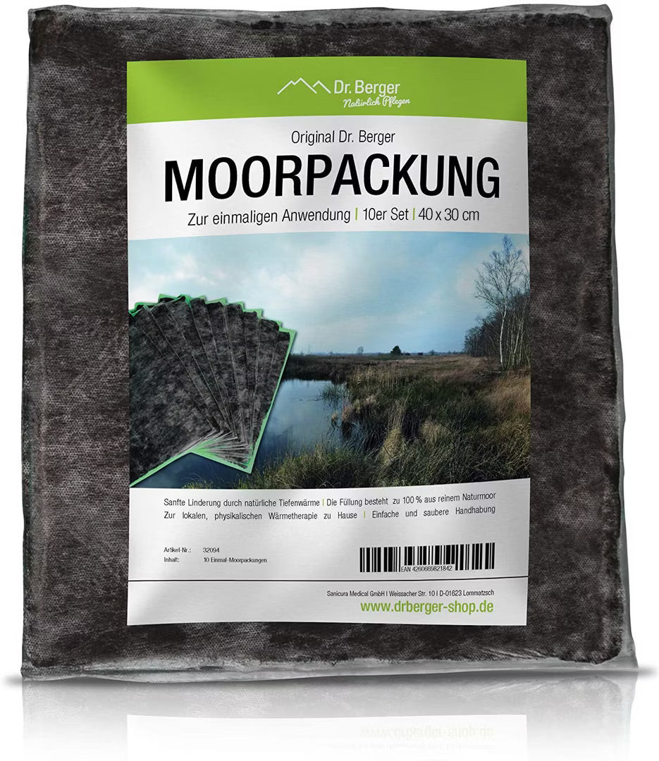 Original Dr. Berger 10er Set Moorpackung 40 x 30 cm