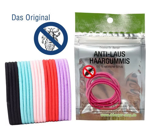 Original Dr. Berger Haargummis gegen Kopfläuse 20 Stück in 5 versch. Farben