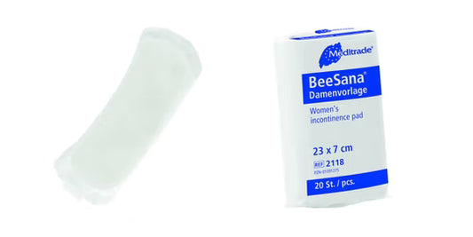20 Stück Meditrade BeeSana Damenvorlage Weiß 7 x 23 cm