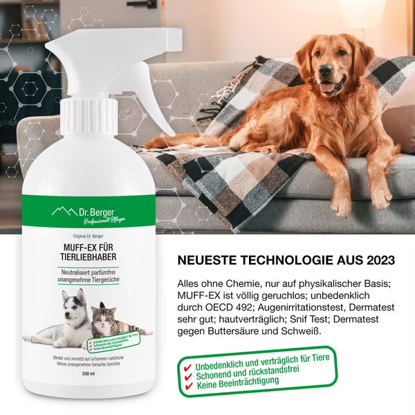 Original Dr. Berger Muff-Ex Geruchsvernichter für Tierliebhaber 500 ml
