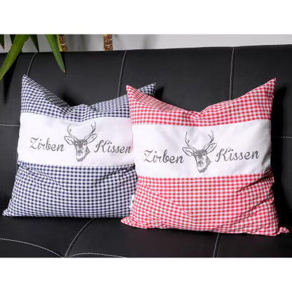 Zirbenkissen Vichy Rot 40 x 40 cm