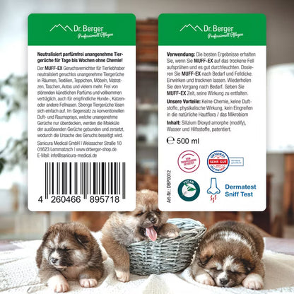 Original Dr. Berger Muff-Ex Geruchsvernichter für Tierliebhaber 500 ml