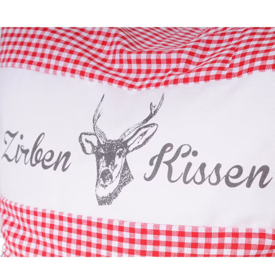 Zirbenkissen Vichy Rot 40 x 40 cm