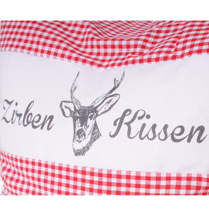 Zirbenkissen Vichy Rot 40 x 40 cm