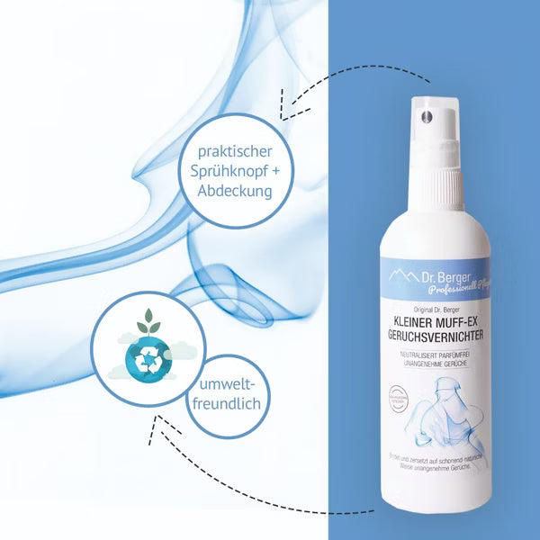 Original Dr. Berger Kleiner Muff-Ex Geruchsvernichter Parfümfrei 150 ml
