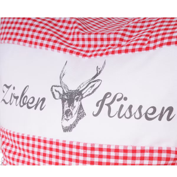 Zirbenkissen Vichy Rot 26 x 19 cm