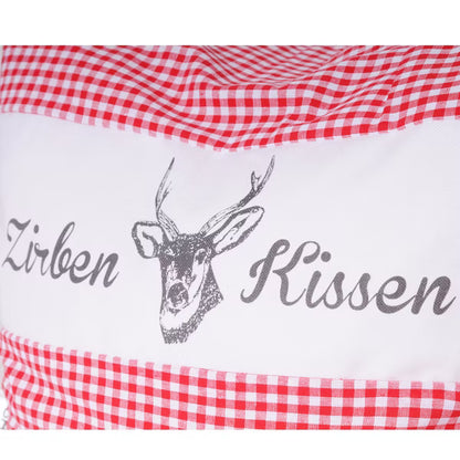 Zirbenkissen Vichy Rot 26 x 19 cm