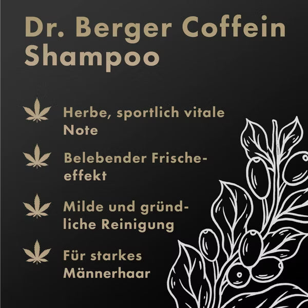 Original Dr. Berger "Black Edition" 200 ml Shampoo Coffein & Menthol