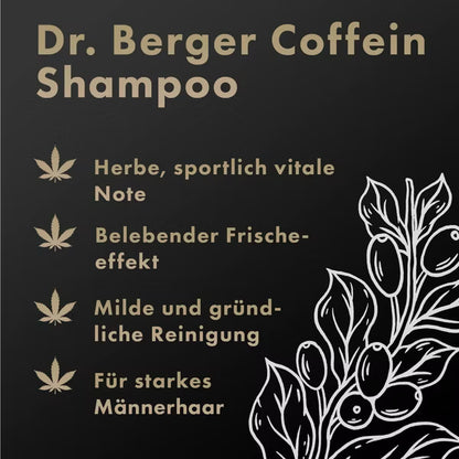 Original Dr. Berger "Black Edition" 200 ml Shampoo Coffein & Menthol