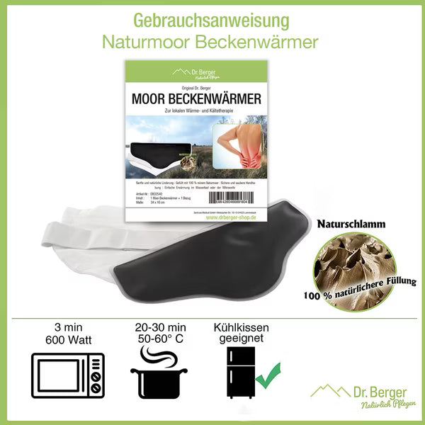 Original Dr. Berger Moor Beckenwärmer 34 x 16 cm