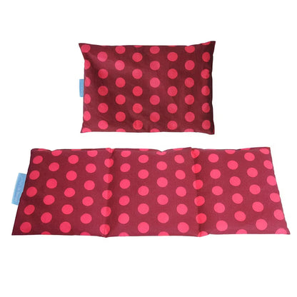 Original Dr. Berger 1-Kammer- und 3-Kammer Kirschkernkissen Set Tupfendruck Rot